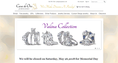 Desktop Screenshot of casadeorojewelers.com